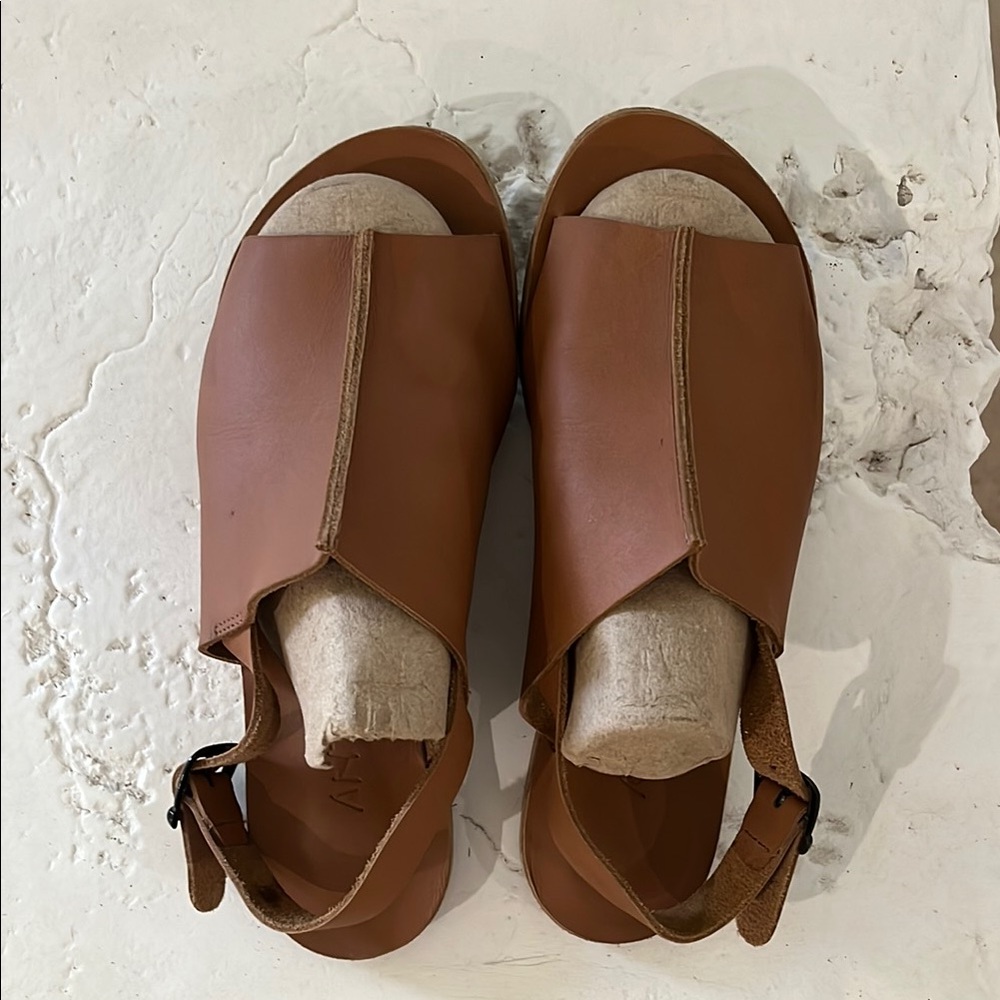 Greek sandals Women's Brown Leather Slingback Sandals